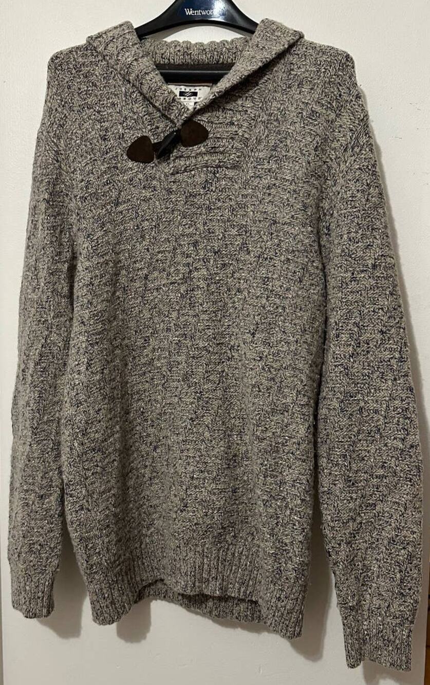 Joseph Abbound Wool Blend Sweater With Elbow Pads XL
